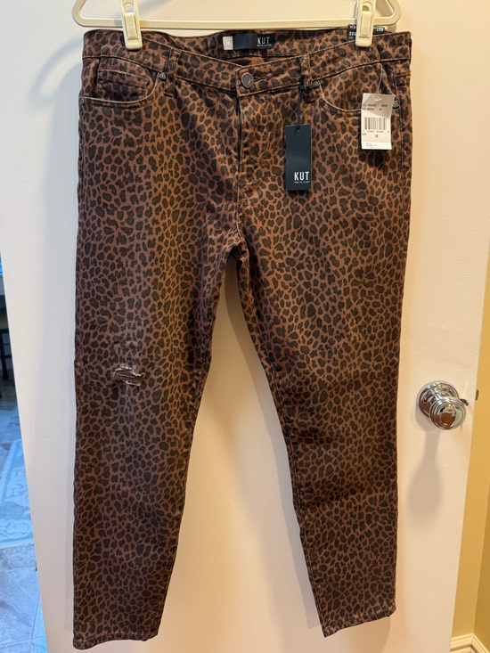 Kut from the Kloth Denim - Kut from the Kloth New York Women’s Brown Leopard Print Ankle Jeans - NWT